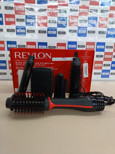 REVLON One-StepTM Blow-Dry Multi Air Styler 5 en 1 (cabezales desmontables, rizador, secador, voluminizador, moldeador y potenciador de forma). RVDR5370